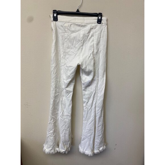 Guess White Sofia 1981 High-Rise Flared Cropped Jeans Size 27 NWD (Stained) - Picture 2 of 5